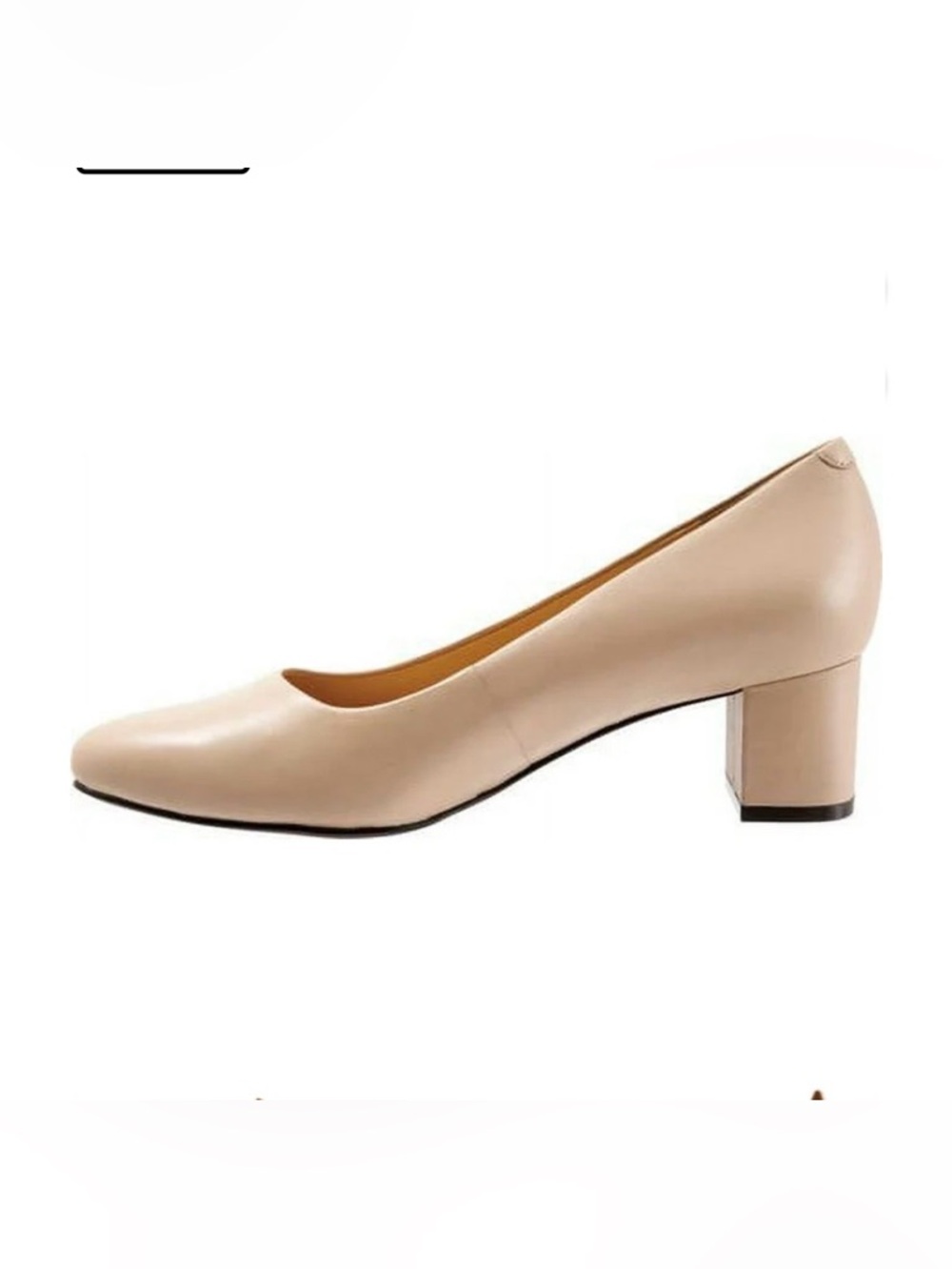 Trotters Kari Nude Block Heel Pump - Neutral Beige 10 Narrow New